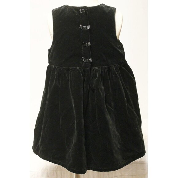 NWT VTG 1998 Baby Gap Dress Black Velvet Girl Toddler Sz 2xL 100% Cotton - Picture 3 of 7